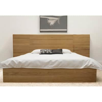 Natural Wood King Bed Frame