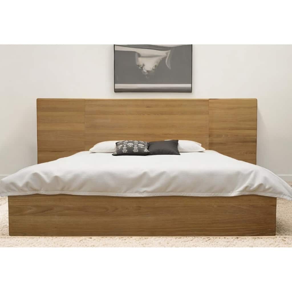 Natural Wood King Bed Frame