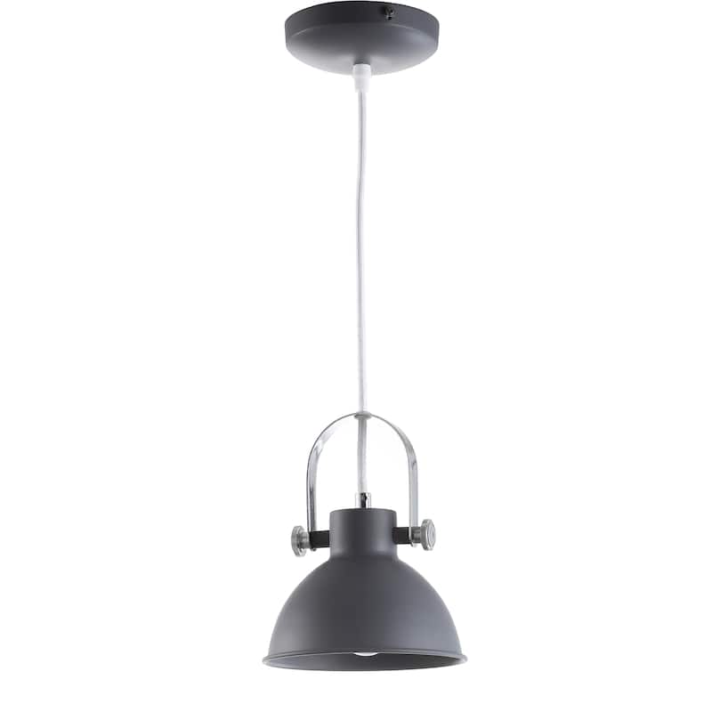 SAFAVIEH Lighting Orhideea Adjustable 1-Light Led White Pendant - 6.25"x6.25"x10-82" - 6Wx6Dx82H