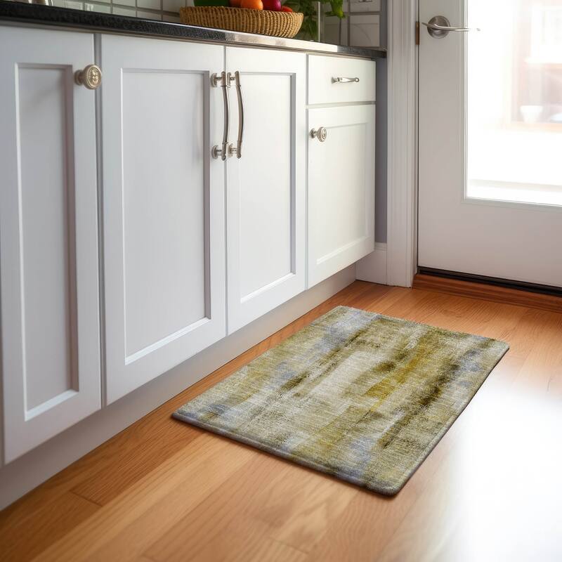 Premium Washable Super Soft Abstract Imprints Mayfield Rug - Taupe - 1' 8" x 2' 6" - Rectangle