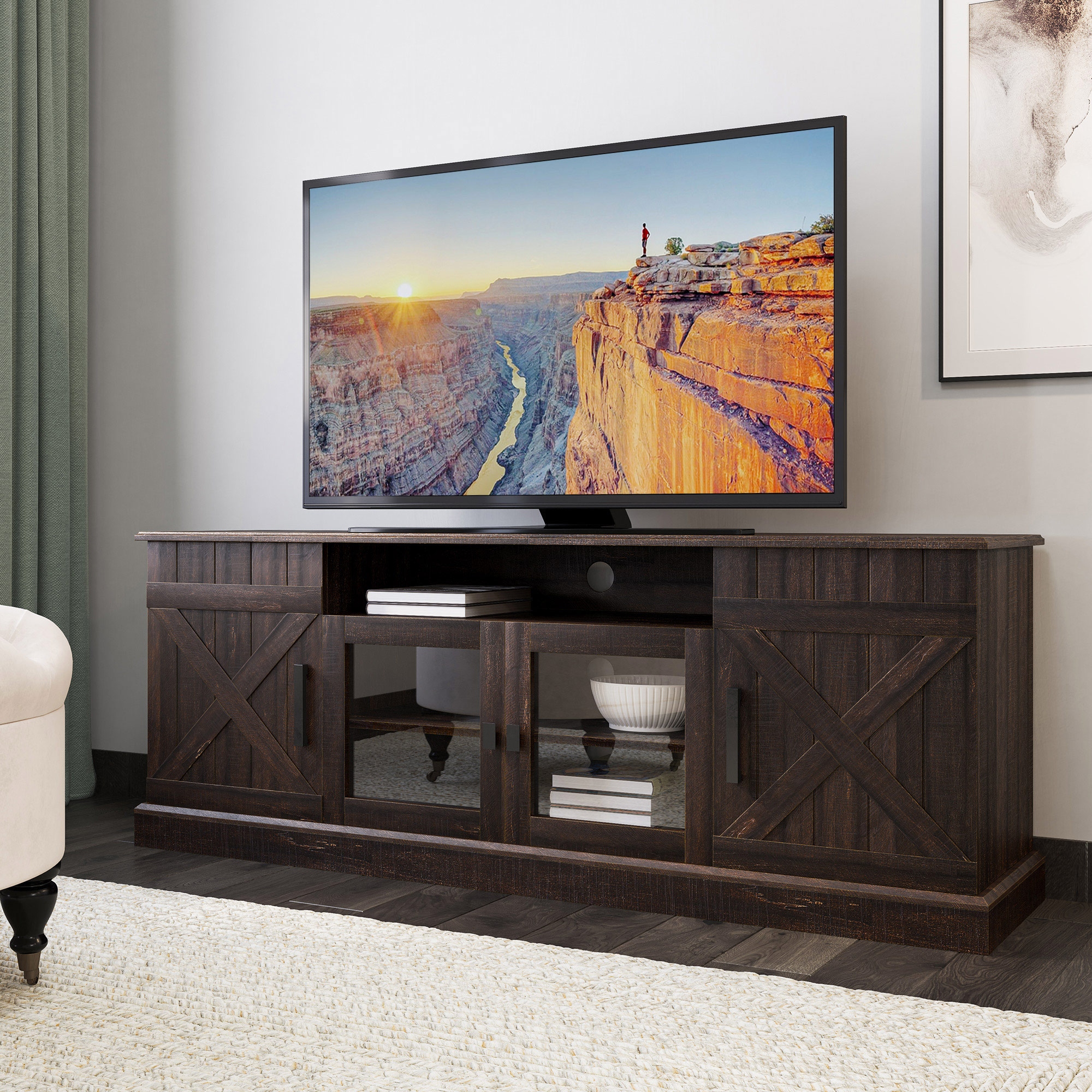 Jackman industrial wood 2025 tv stand