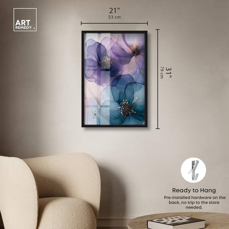 Gilded Cyanescence II Shadowbox by Art Remedy