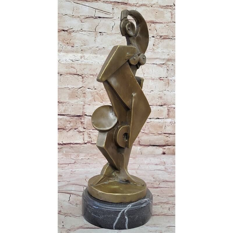 Abstract Cubism Geometric Figurative Bronze Sculpture Statue Dali Pico Tribute