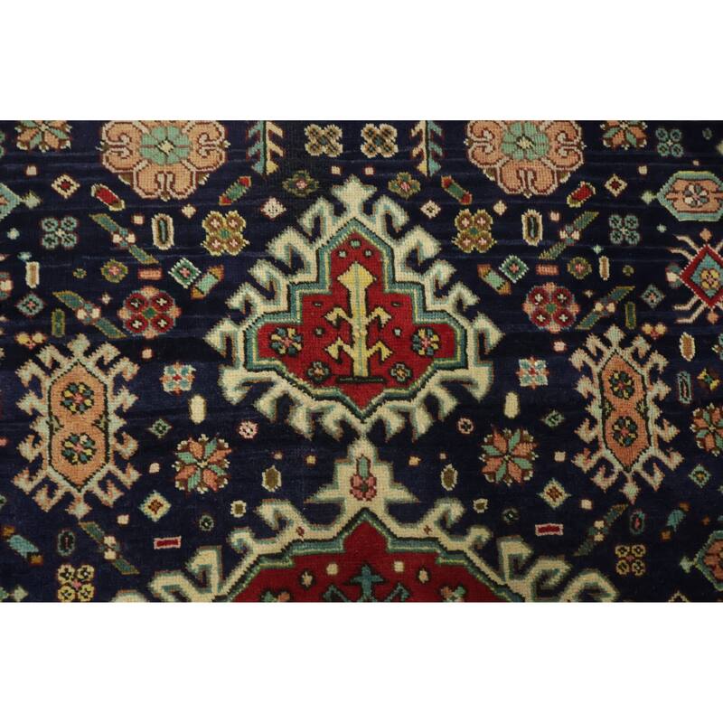 Hand Knotted Oriental 100% Wool Carpet Traditional Tribal Red Tabriz Area Rug - 10' 6'' X 7' 4''
