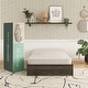 preview thumbnail 10 of 13, RealRooms DreamSaver Set Platform Bed Frame + Mattress Included, Twin Size Platform Bed and 6-Inch Mattress Set, Black Oak