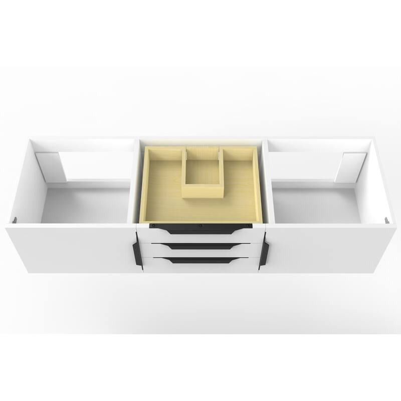 Alpine 60" Wall Mounted Bathroom Vanity (Base Only)