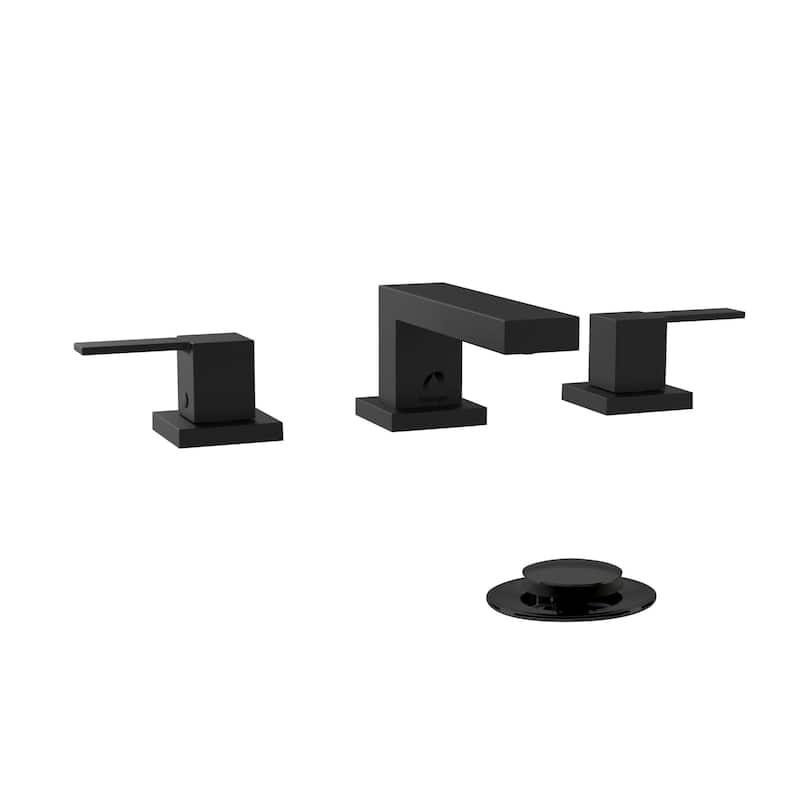 Belanger Widespread Bathroom Faucet with Presto Pop-Up Drain - Matte Black
