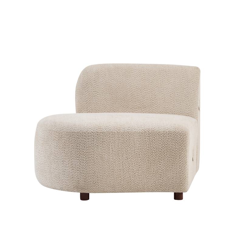 Christopher Knight Home - Cloud Moderne Upholstered Curved Modular Sectional Sofa Boucle Armless 74-Inch