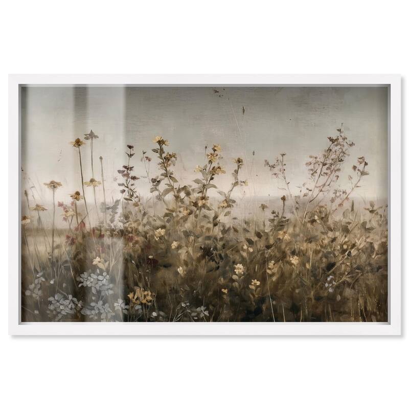 Meadow Mystique I Shadowbox by Art Remedy - White - 24" x 16"