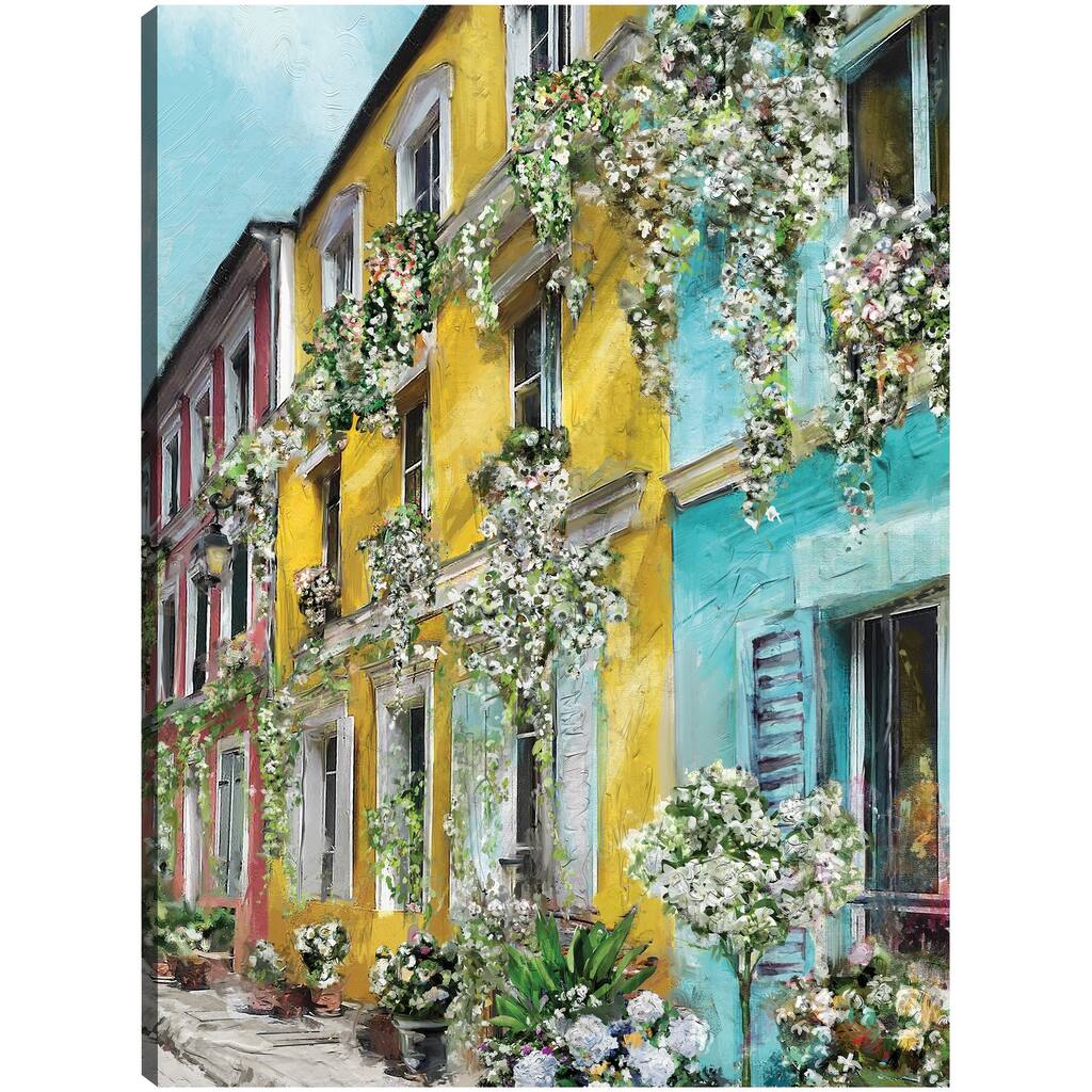 Rue Des Fleurs By Studio Arts Canvas Art Print