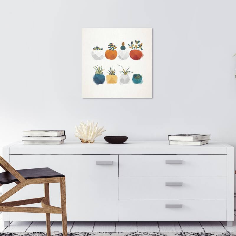 Wynwood Studio Canvas Floral and Botanical Succulicious Orange and Pumpkin Modern & Contemporary Wall Art Canvas Print - 20 x 20