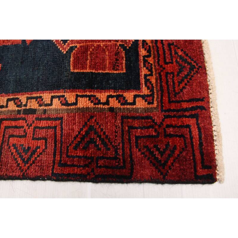ECARPETGALLERY Hand-knotted Melis Vintage Red Wool Rug - 4'3 x 6'9