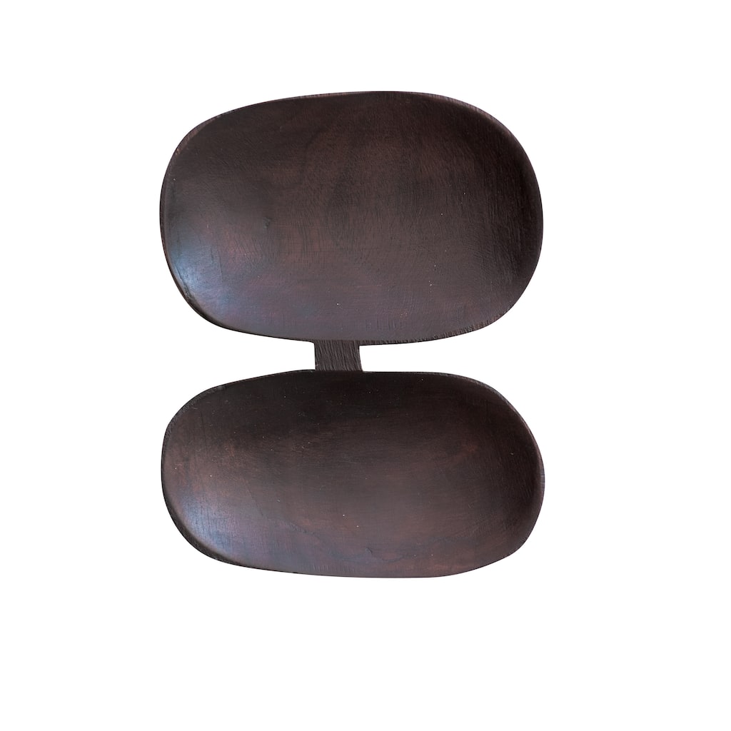 Wood Serving Dish with 2 Sections - 6.0"L x 4.5"W x 0.5"H - 6.0"L x 4.5"W x 0.5"H