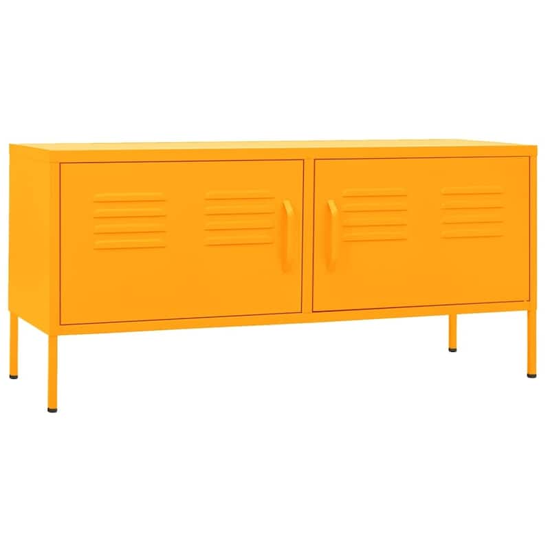 vidaXL TV Stand TV Unit Sideboard Home TV Console Media Unit Cupboard Steel - 41.3" x 13.8" x 19.7"