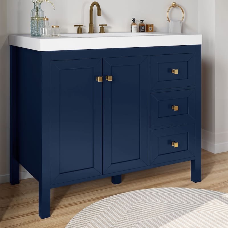 Moasis 36"/42" Bathroom Vanity with Sink Set and 2 Soft-Closing Doors & 3 Drawers