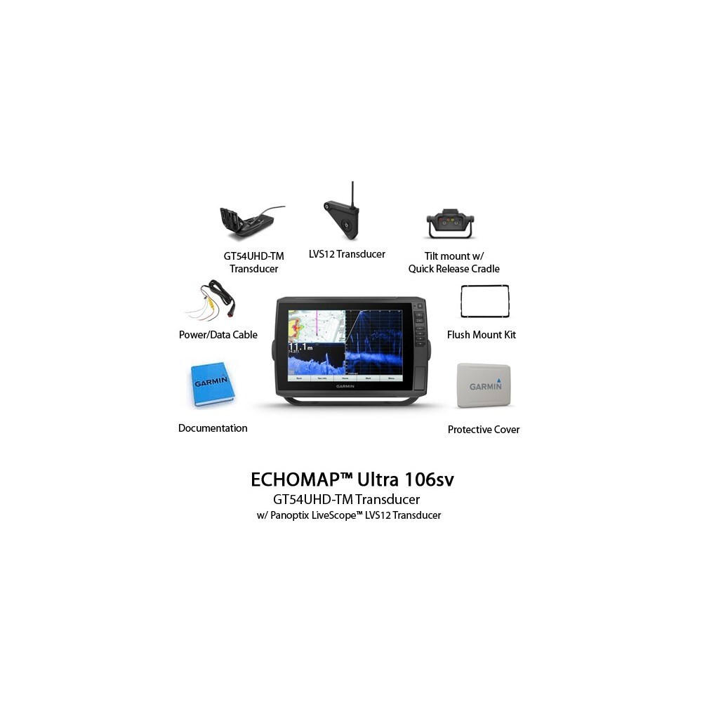 Shop Garmin Echomap Ultra 106sv W Gt54uhd Tm And Panoptix Livescope Overstock 30911877