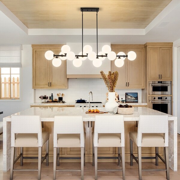 White linear chandelier 2025
