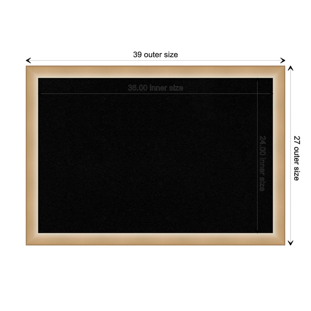 Eva Narrow Framed Black Corkboard Bulletin Board