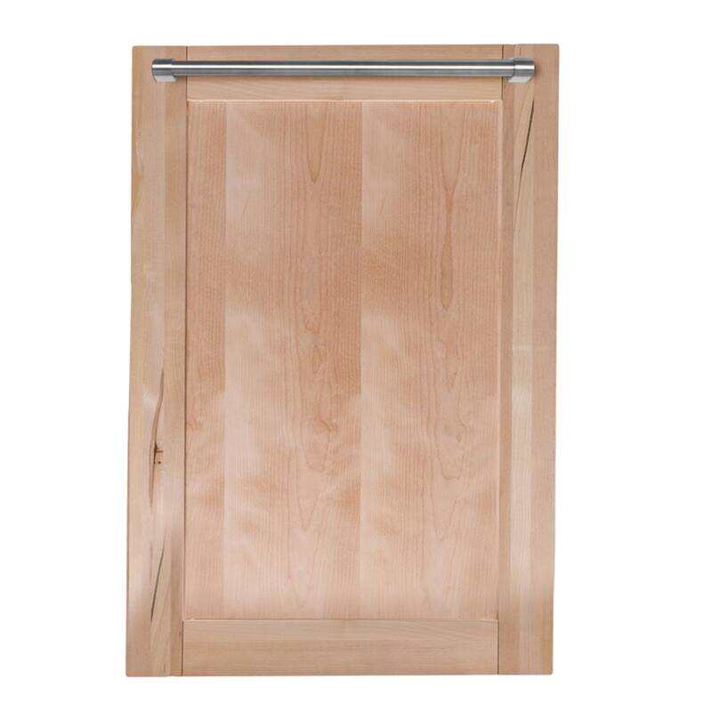18" Compact Top Control Dishwasher with Stainless Steel Tub, 40dBa - Traditional Handle - Unfinished Wood