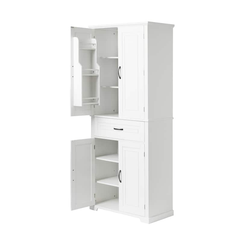 Roomfitters Bathroom Storage Cabinet with Door Drawer Adjustable Shelf and Multi-Compartment Organizer