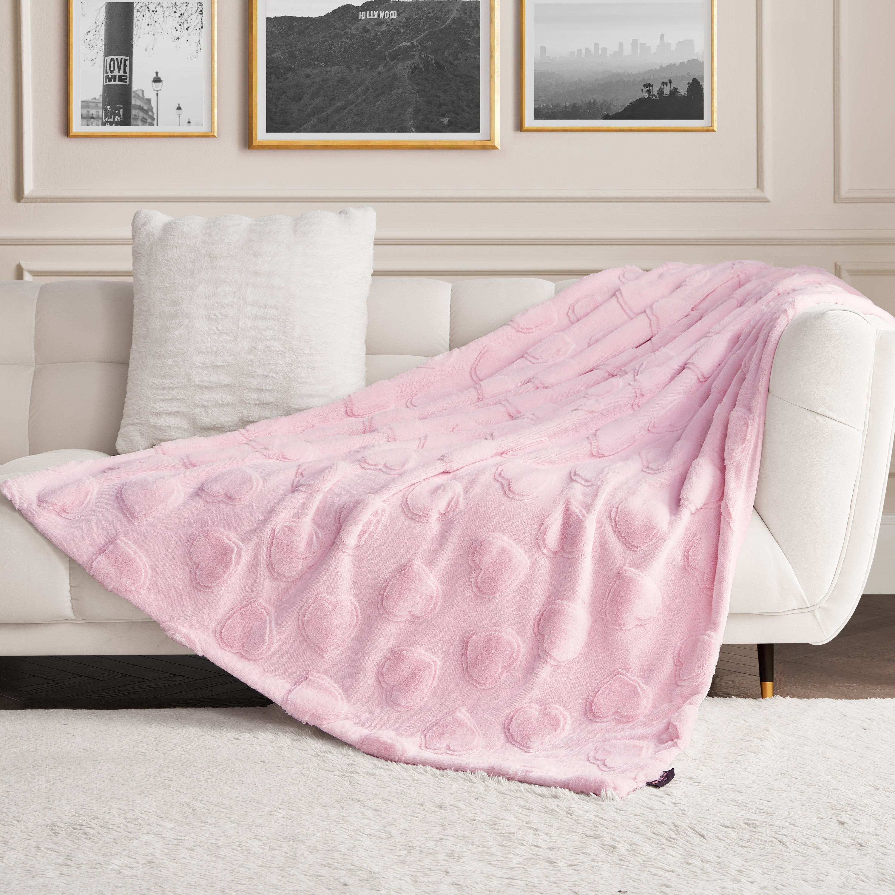 Juicy Couture 3D Faux Fur Throw Blanket