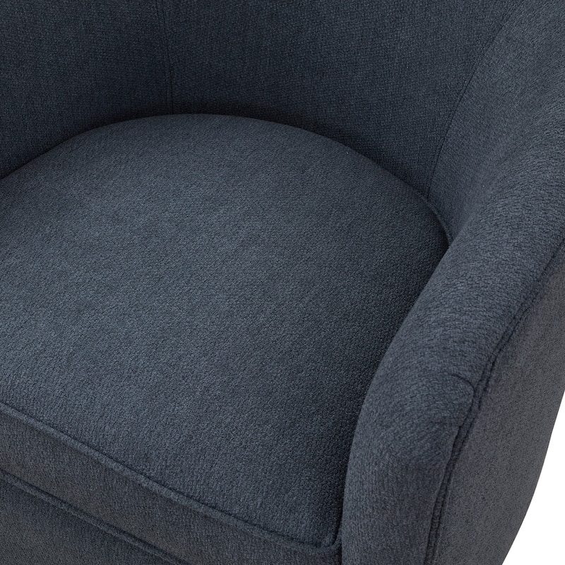 Maxine Chenille Fabric Wood Base Swivel Accent Chair by Greyson Living - 28.5"W x 28.75"D x 28"H