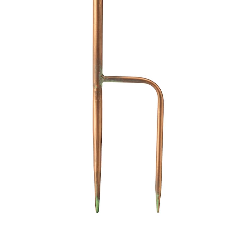 Glitzhome 53"H Farmhouse Distressed Metal Standing Churchlike Birdhouse Garden Stake