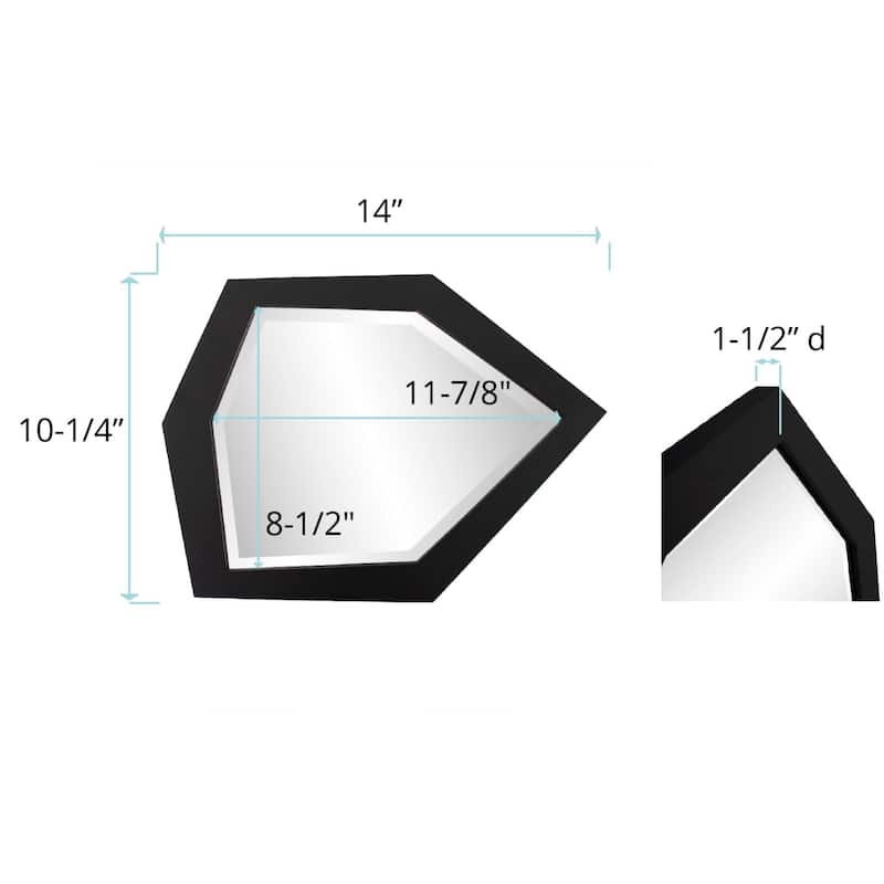 Allan Andrews Contemporary Asymmetrical Abstract Framed Wall Mirror