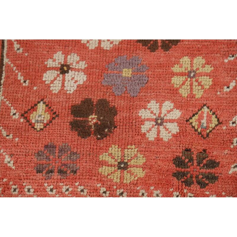 Pre-1900 Antique Vegetable Dye Oushak Turkish Wool Carpet - 4'1"x 5'5"
