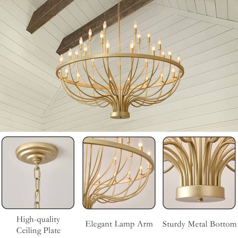 Modern Farmhouse Candle Chandelier Black Large Wagon Wheel Chandeliers