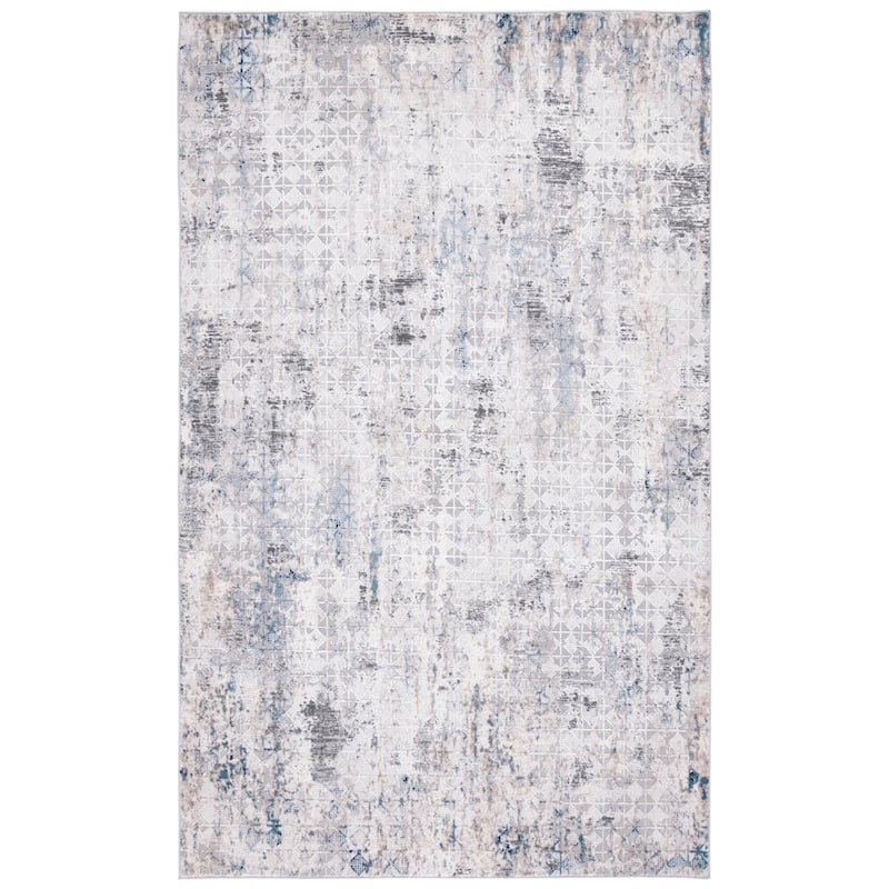 SAFAVIEH Vogue Adeline Modern Abstract Rug - 6'7" Square - Blue/Grey