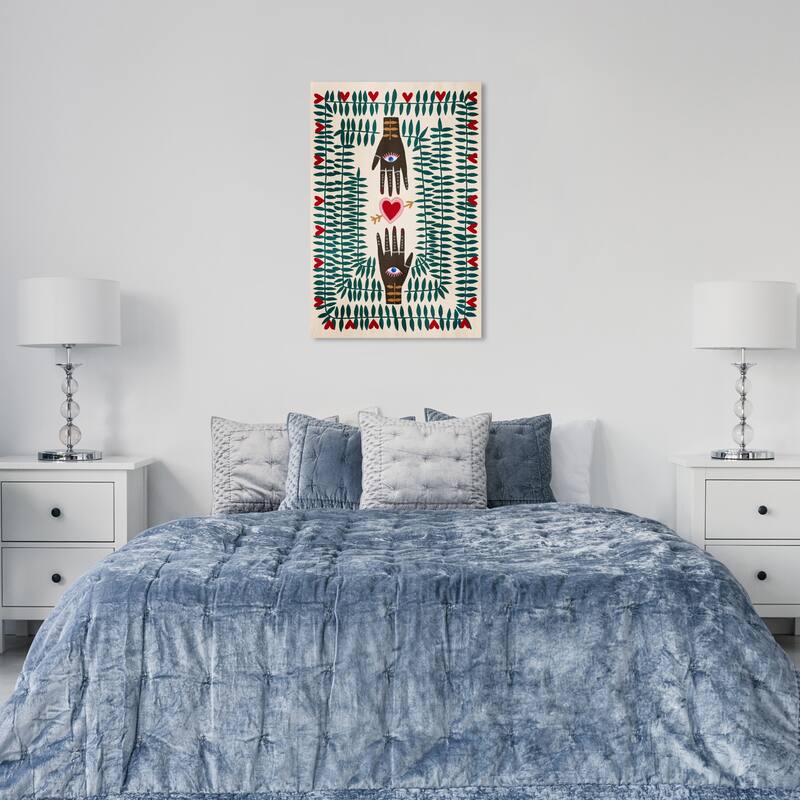 Wynwood Studio Canvas Floral and Botanical Hand Garden View Green and Modern & Contemporary Wall Art Canvas Print - 36 x 24