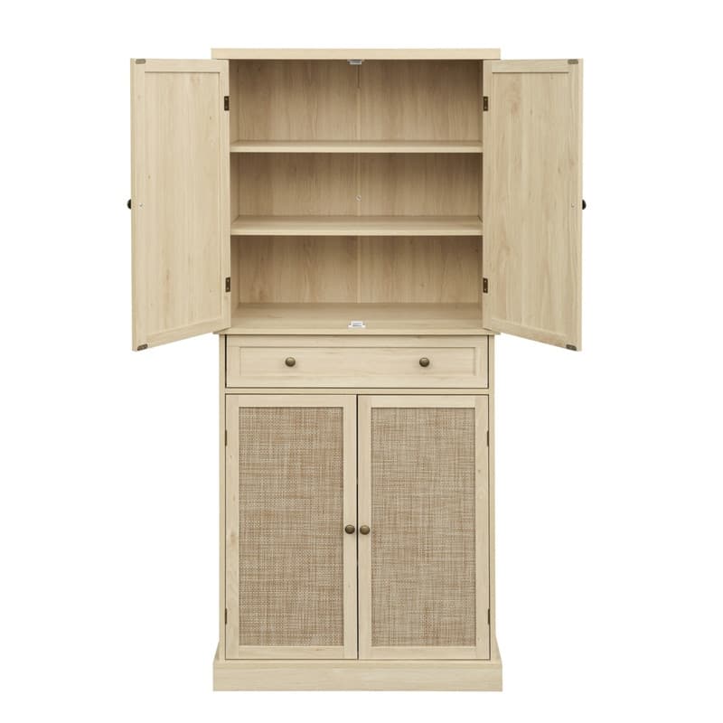 72.33"H Cabinet Storage with 1 Drawer,4 Door and 4 Adjustable Inner Shelves
