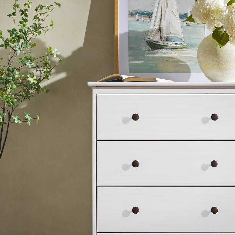 Walker Edison Bullrushes 4-drawer Solid Wood Chest