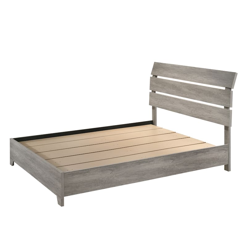 Perrine 6 Piece Gray Platform Bedroom Set