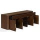 preview thumbnail 5 of 13, SAFAVIEH Couture Dorothea 71-Inch Metal Dresser, Walnut - 71" W x 18" D x 30" H