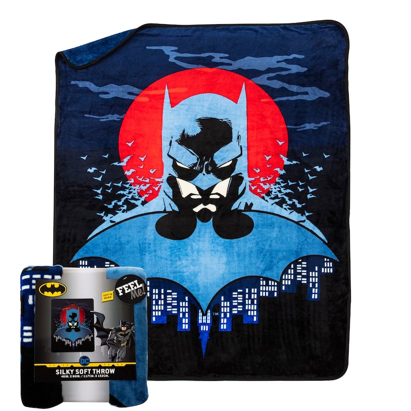 DC Batman Anti Hero Micro Raschel Throw Blanket