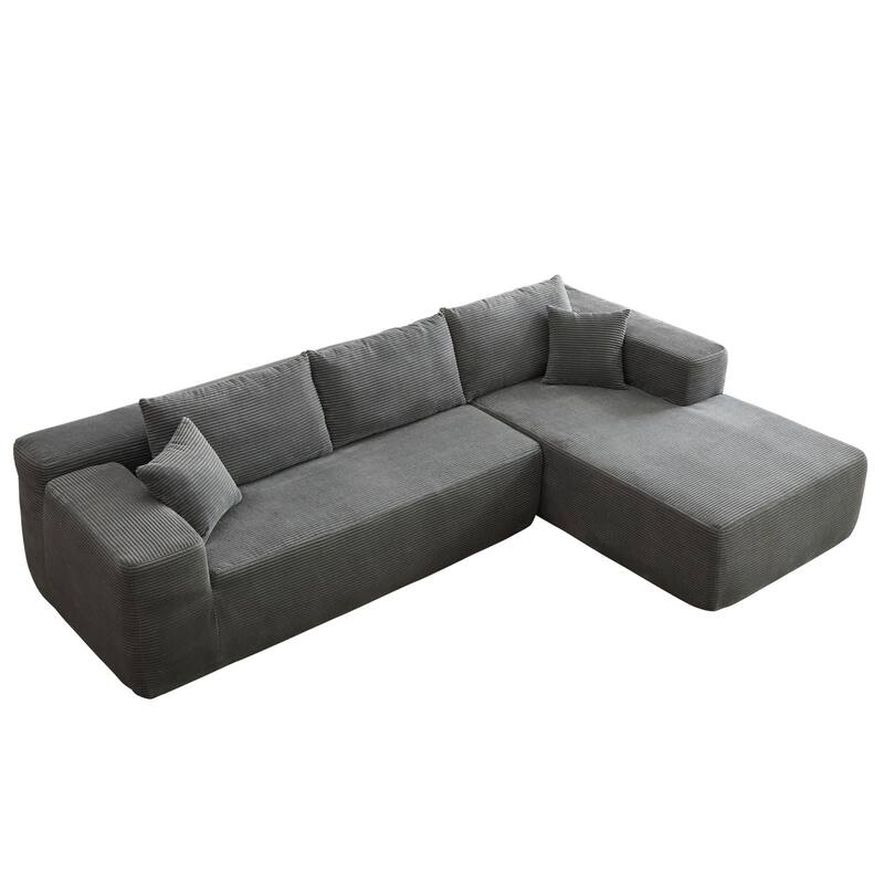 OVIOS Pit Stripes No Assembly Required Chaise Sofa