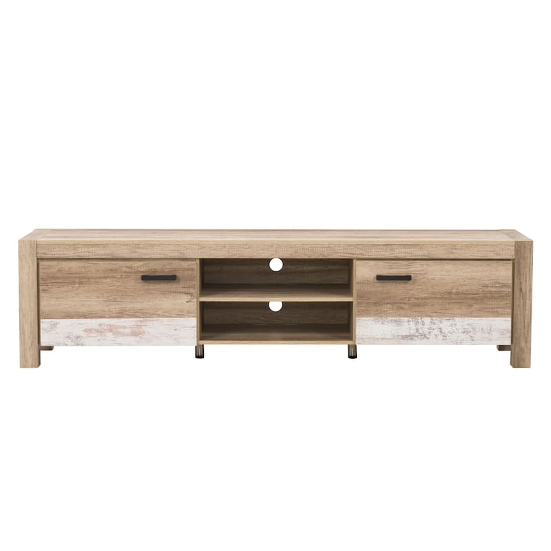Joliet Low Profile TV Bench with Doors, for TVs up to 95" - Beige