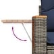 preview thumbnail 132 of 152, vidaXL Patio Sofa with Cushions Outdoor Seating Sectional Sofa Poly Rattan