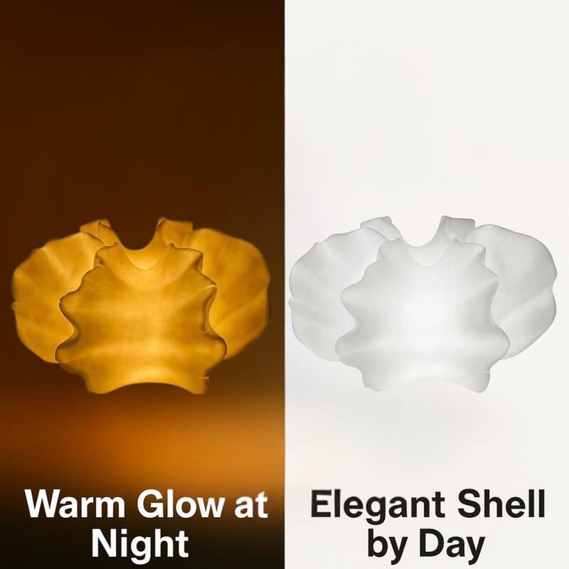 Aria Home Gingko Leaf Table Lamp Sculpted Sandstone LED RGB Compatible