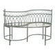 preview thumbnail 14 of 24, SAFAVIEH Outdoor Living Lara Victorian Scroll Iron Kissing Bench - 44" W x 24" L x 30.8" H
