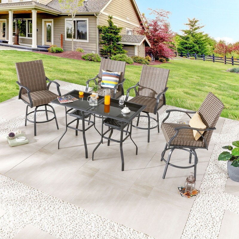 Lowe's bistro set bar discount height