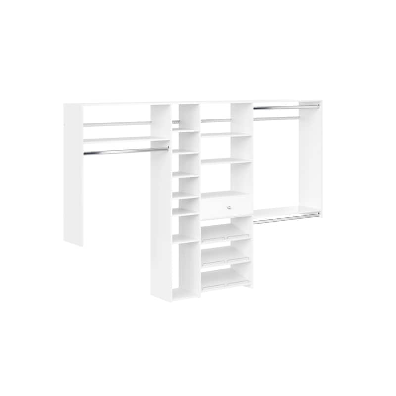 Easy Track 9 Ft. W. Premium Laminate Closet Kit - White