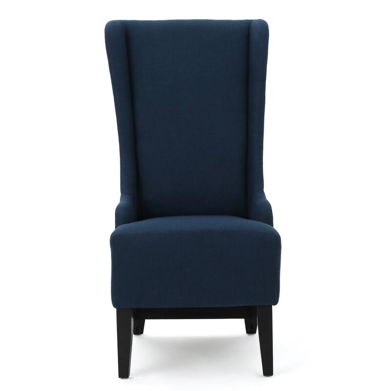 High Back Kitchen Side Chair, Winged Dining Chair with Tapered Birch Wood Legs, Glam Plum Dining Chair for Dining Room Kitchen