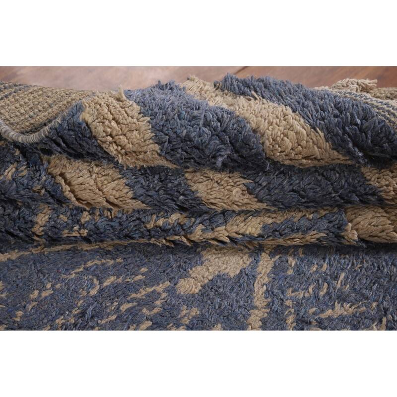 Plush Moroccan Oriental Area Rug Handmade Wool Carpet - 7'0" x 10'6"