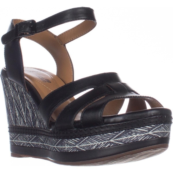 clarks ankle strap wedge