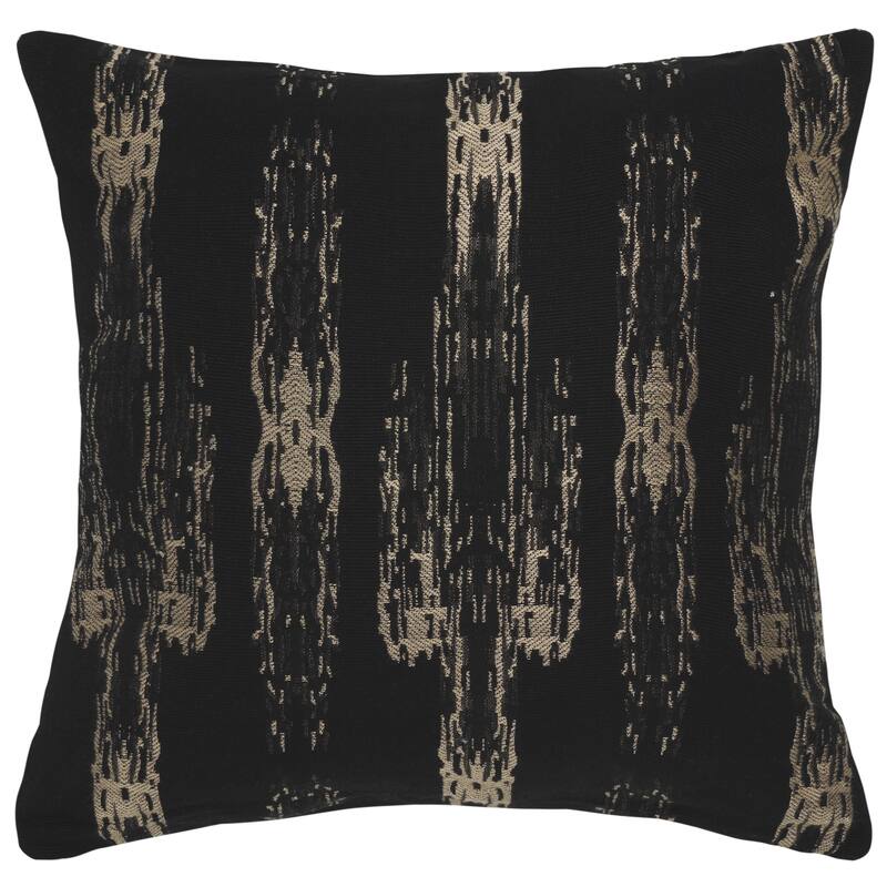 SAFAVIEH Home Zoelle Black/Natural Cotton/Viscose Lumbar Pillow - Black/Natural - 20 x 20-inch Square