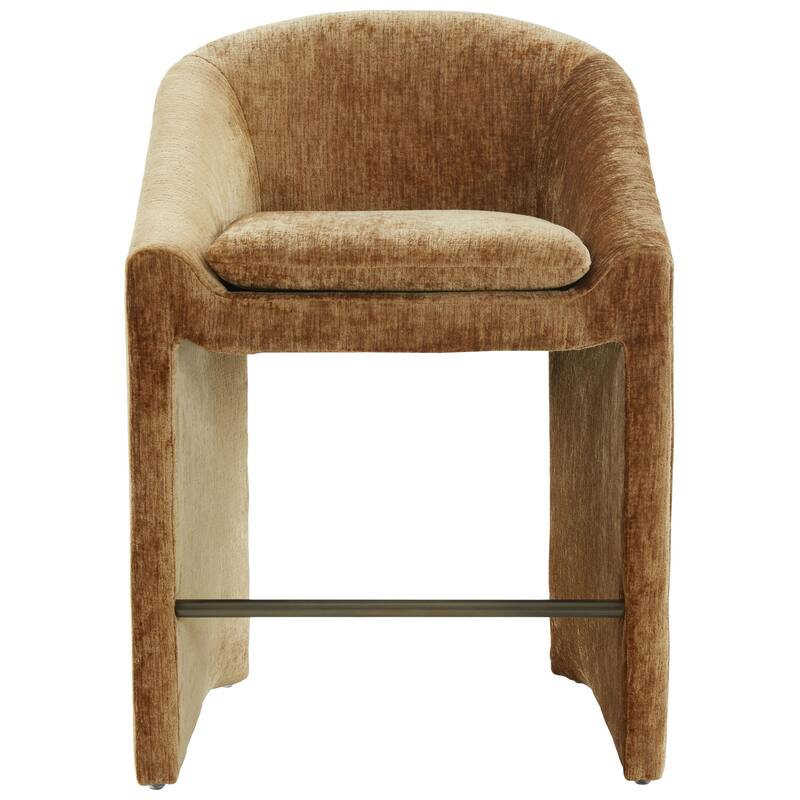 SAFAVIEH Couture Kagan Chenille 27-inch Counter Stool - 26"W x 24"D x 35"H