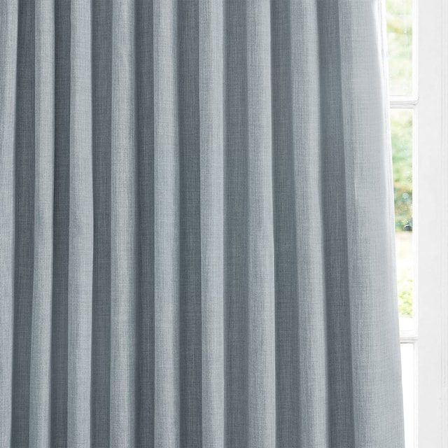 Exclusive Fabrics Faux Linen Extra Wide Room Darkening Curtain Panel